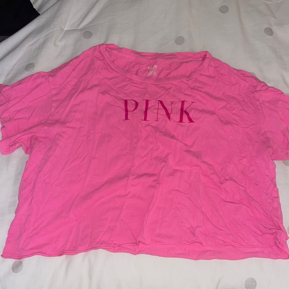 Pink Cropped Tee